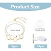 DICOSMETIC 8 Sets Armband Fassungen DIY Leere Armband Herstellungskit 12mm Edelstahl Tablett Armband Rohlinge Goldener Armreif Cabochon Tabletts mit