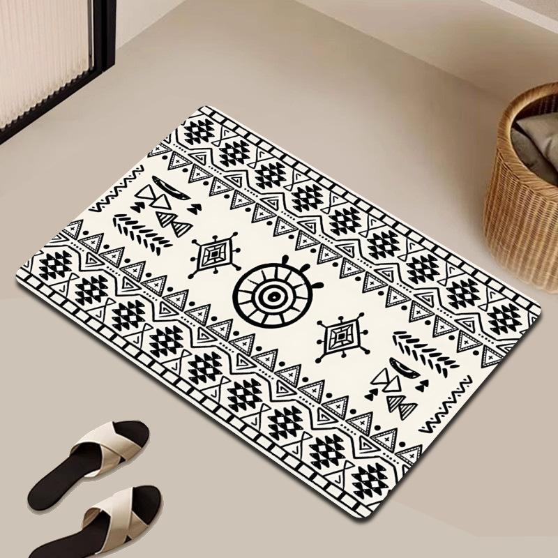 Bathroom Diatom Mud Floor Mats  Bathroom Door Water Absorption and Quick-drying Floor Mats  Dirt-resistant and Easy-to-maintenance Floor Mats