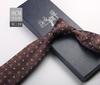 Tie Men'S Formal Wear British Retro Brown Striped 8Cm Hand Style Student Work Professional Wear