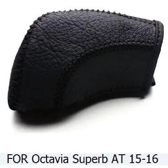 Car Hand-Sewing Gear Stick Leather Sheath Cover for Skoda Octavia Superb Fabia Superb Automatic Transmission