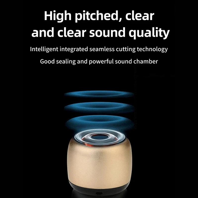 M1 Mini Portable Bluetooth Subwoofer Steel Cannon Metal Full Sound Portable Speaker