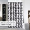 1pc Waterproof Shower Curtain Geometric Printed Bath Curtains Mosaic Pattern Polyester Cloth