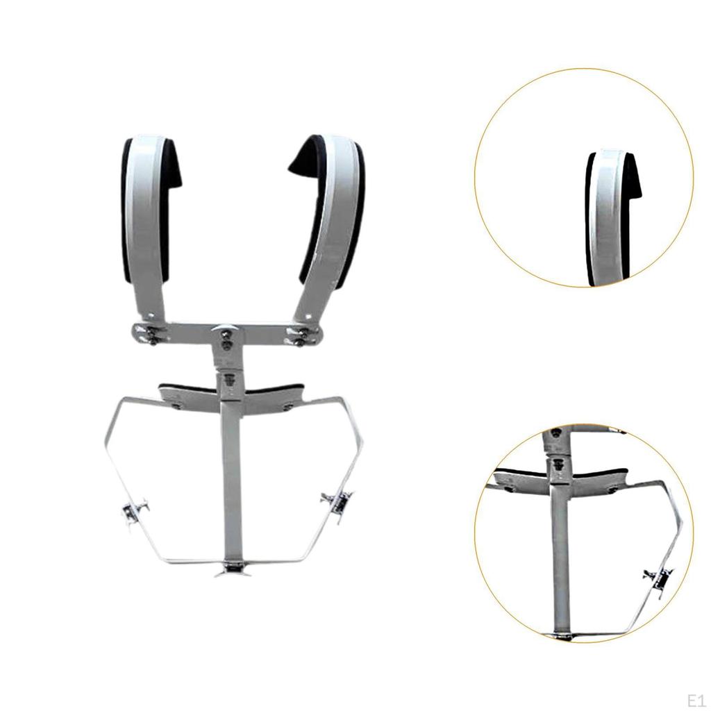 Snare Drum Carrier Support System Comfortable Adjustable Height Backing Frame with Shoulder