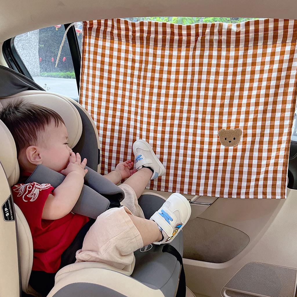 Car Sunshade Curtain Cute Cartoon Side Window Sun Block Cover Sun Shade UV Protection for Kids Baby Infant Toddler Child