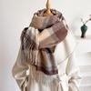 British Classic Australian Scarf - Vintage Striped Winter Warmth Windproof  Scarf for Men and Women,Tassel Edges, Soft Texture