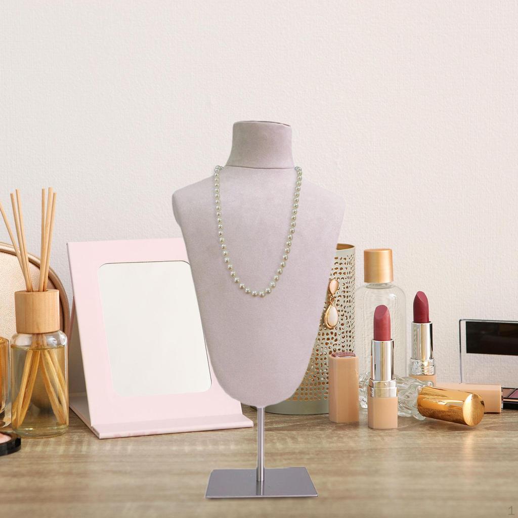 Necklace Display Bust Stand Stainless Steel Base Stable Chain Jewelry