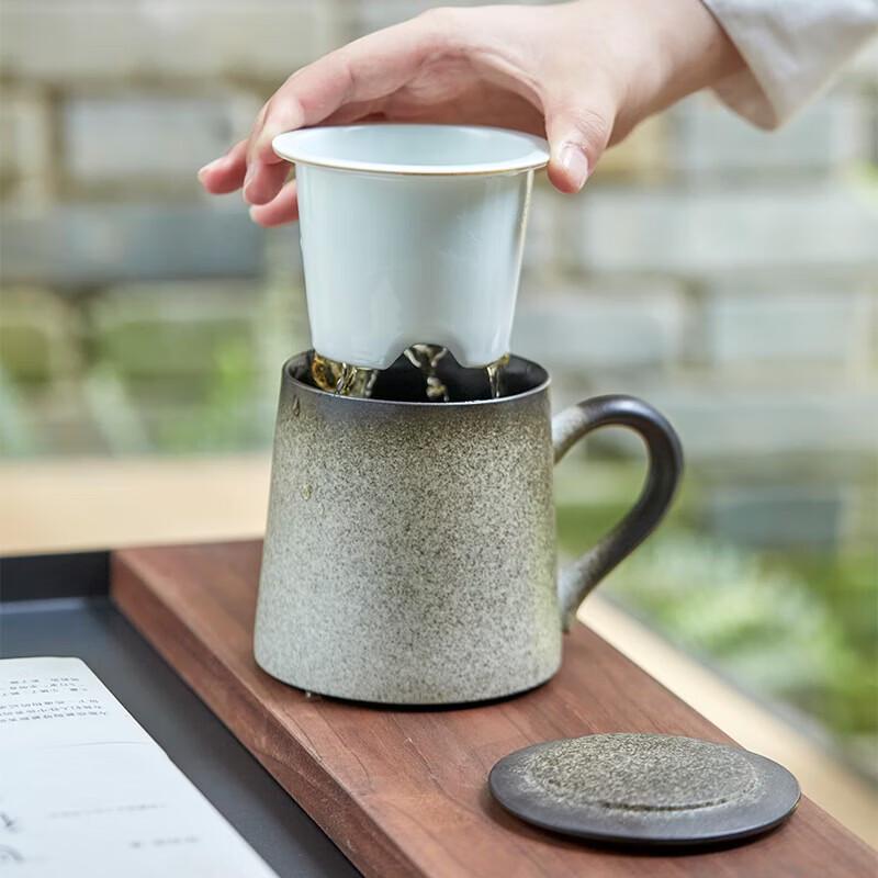 Mulberry Dye Handmade Crystal Tea Infuser Mug