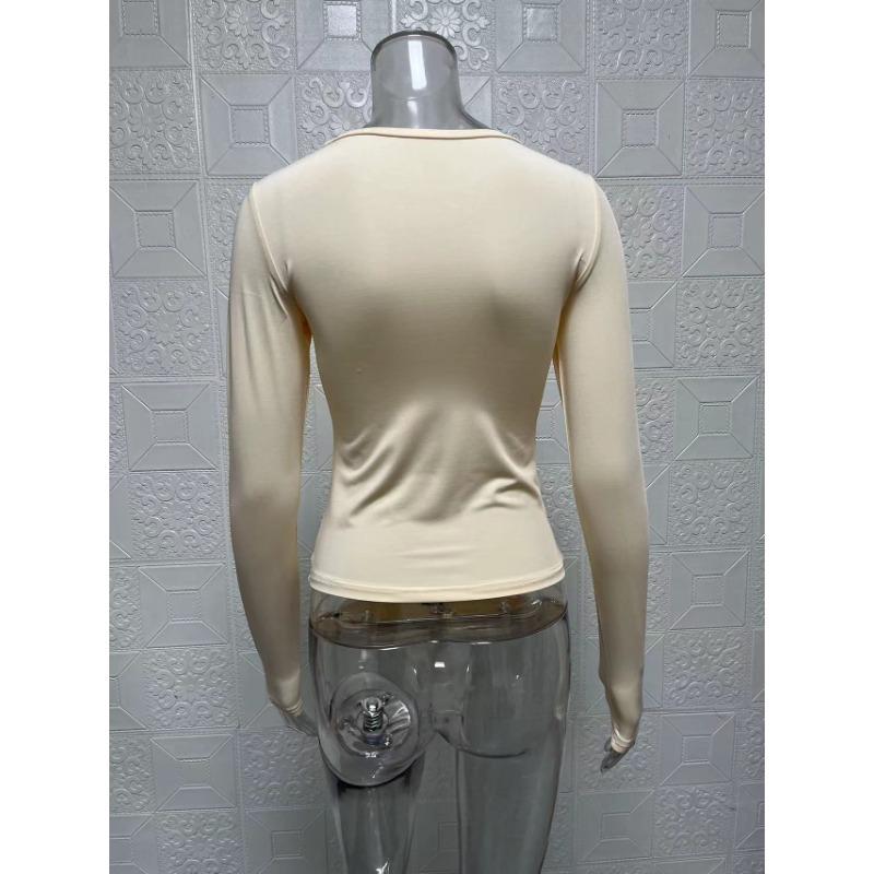 Women's Slim Fit Base Shirt Long Sleeved T-shirt Top