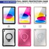 IPad 10th/11th Gen Case 360 Rotating Stand Built-in Screen Protector 2-in-1 Shockproof Cover