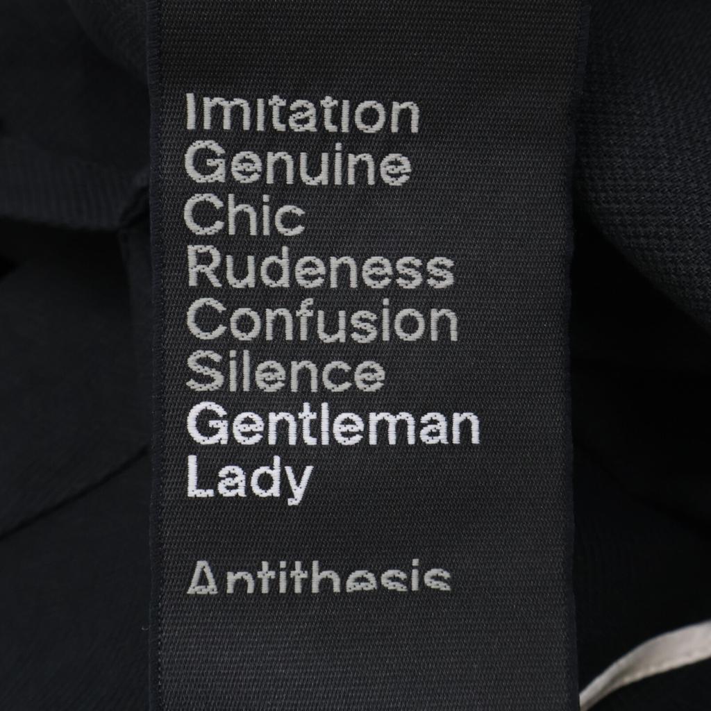 chaos CH107007ER Black Center Vent Buttonless Paper Bib Tailored Jacket Jacket F blackUsed