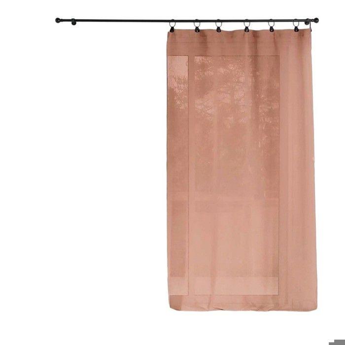 Panneau a anneaux voile tisse 140 x 240 cm Linke blush