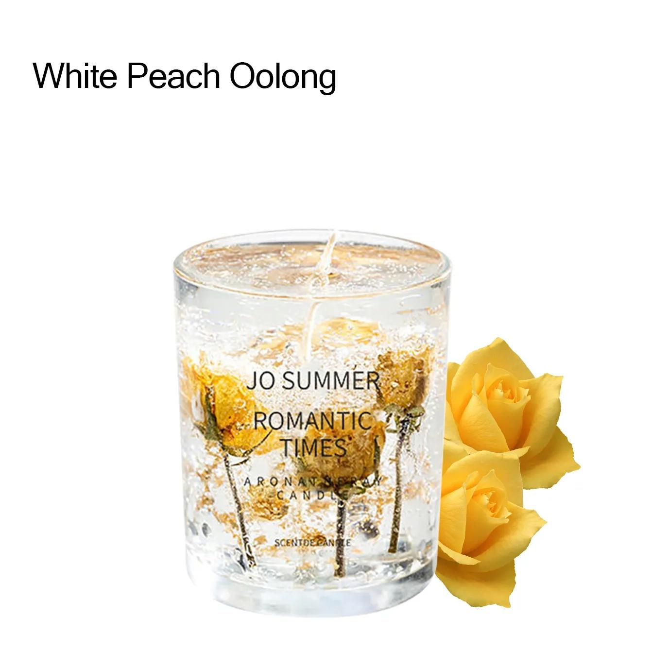 

Ароматизированная свеча из настоящего цветочного воска с желе Фрезия Цветы Ароматерапевтические свечи День святого Валентина Свадебный подарок Рождество Декор для домашней вечеринки