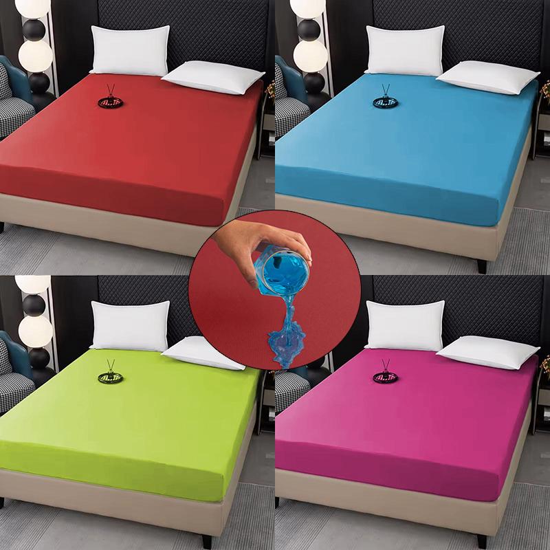 100% Waterproof Mattress Covers Protector Adjustable Non-slip Bed Fitted Sheet With Elastic Bands for Queen King Bedroom