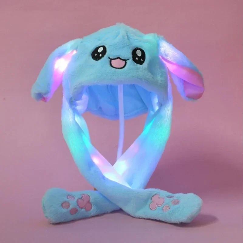 

2026 New Cute Plush Bunny Hair Band Decoration Prop Rabbit Hat Moving Ears Funny Headband Ears Popping Up When Pressing The Paws