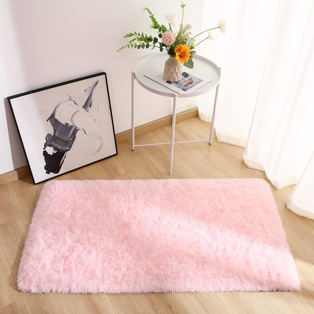 VIKAMA Modern Simple Plush Carpet Solid Color Entrance Door Mat Home Decoration Comfortable And Soft Living Room Bedroom Mat
