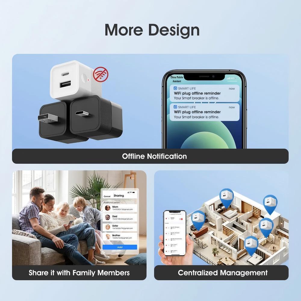 Zigbee Smart USB-Stromschalter mit Home Assistant-Kompatibilität