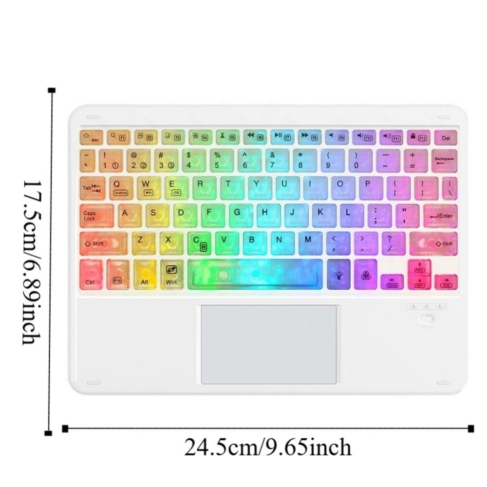 Colorful Luminous Bluetooth Keyboard Backlit Portable Keyboard Wireless Keyboard  Notebook