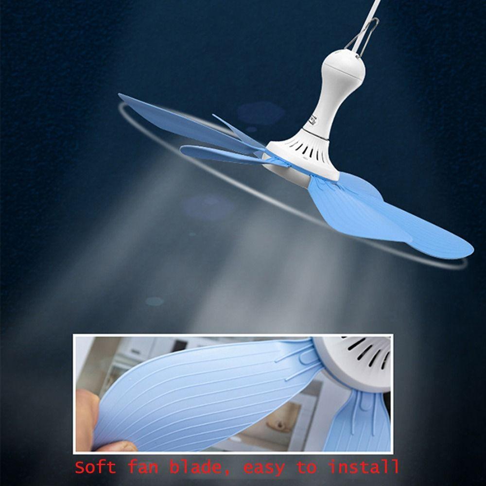 Silent For Camping Dormitory Tent Hanging Fan Ceiling Canopy Fan Usb Powered 6 Leaves