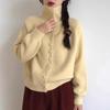 2026 Retro High-Neck Knit Women's Cardigan - Autumn Loose Fit Sweater