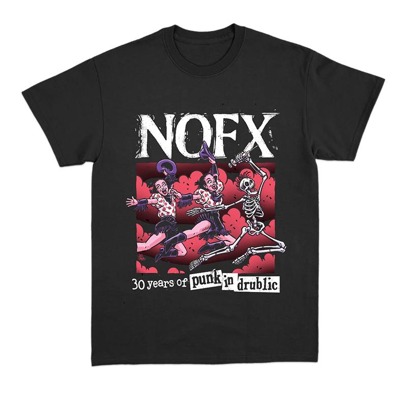 

New Summer Collection NOFX Punk Band Album Looseprinted Mens and Womens Americanstyle Shortsleeved Tshirts L