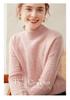 Women's Retro Red Cashmere Knit Base Layer Sweater - Heavyweight, Warm, Long Sleeve, Half-High Neck, Loose Fit