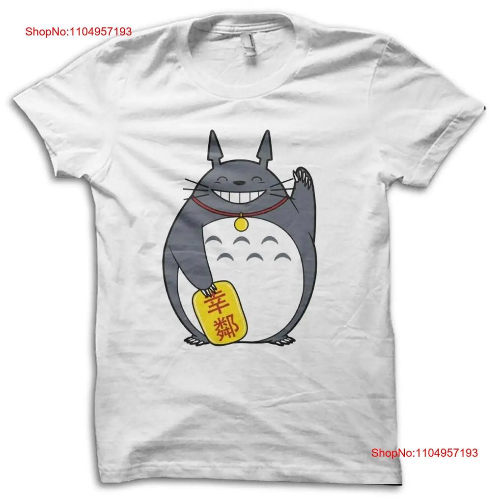 Beckoning Cat My Neighbour Catbus Anime Movie Parody T Shirt M5810 Vintage Washed Casual Stylish Comfortable Designer Clothes