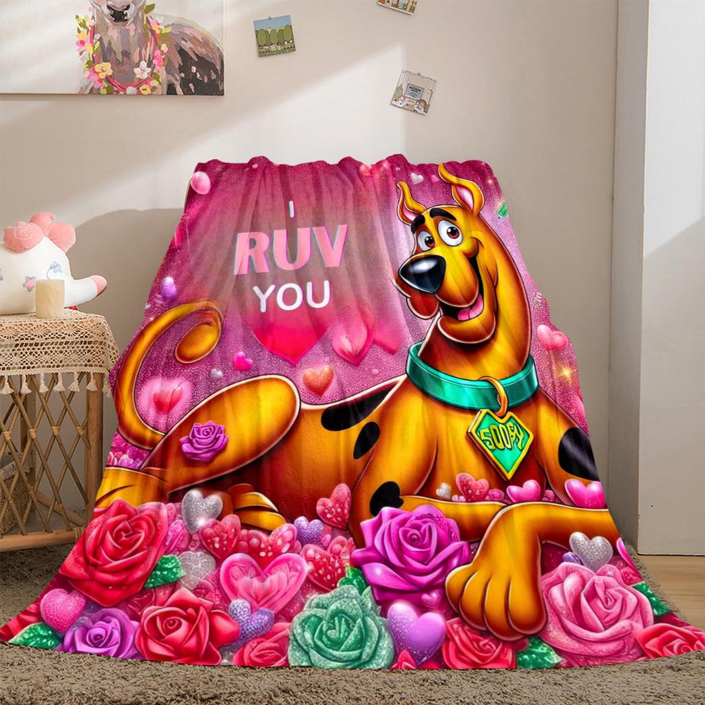 Halloween fantasy comedy adventure cartoon movie Scooby-Doo blanket soft home furnishing nap decoration four seasons warm Sherpa blanket U14