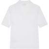 Calvin Klein Logo Embroidered Slim Fit Short Sleeve Polo Shirt Women tops White 47AB205-YAA