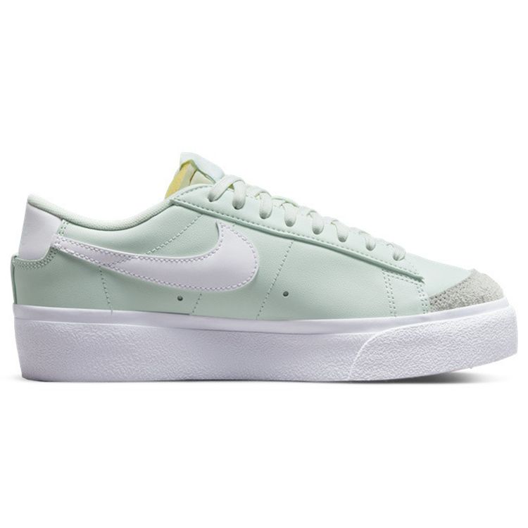 Nike  Blazer Low Platform Barely Green Women Sneakers White Team-Orange DJ0292-300