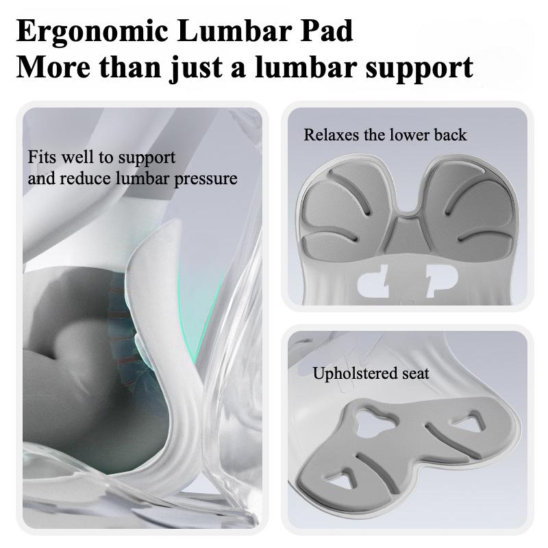 Ergonomic lumbar cushion sitting posture correction chair office sedentary backrest adult lumbar cervical traction device