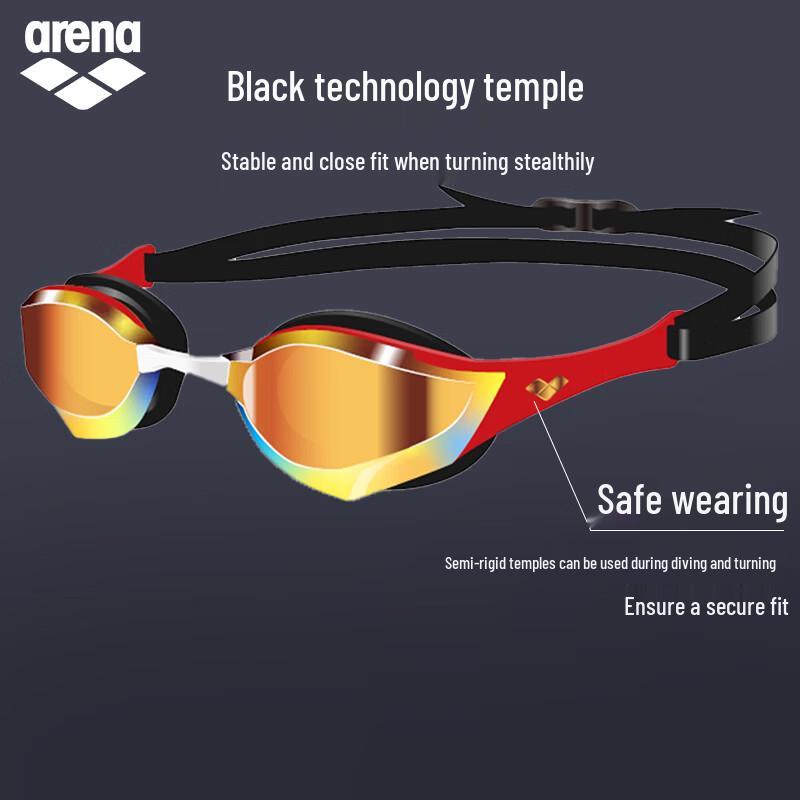 Lunettes de natation de compétition Arena homologuées FINA avec revêtement antibuée