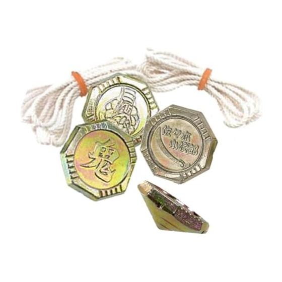 Beigoma Set of 4 with string Made in Japan Retro Old Toys Beigoma