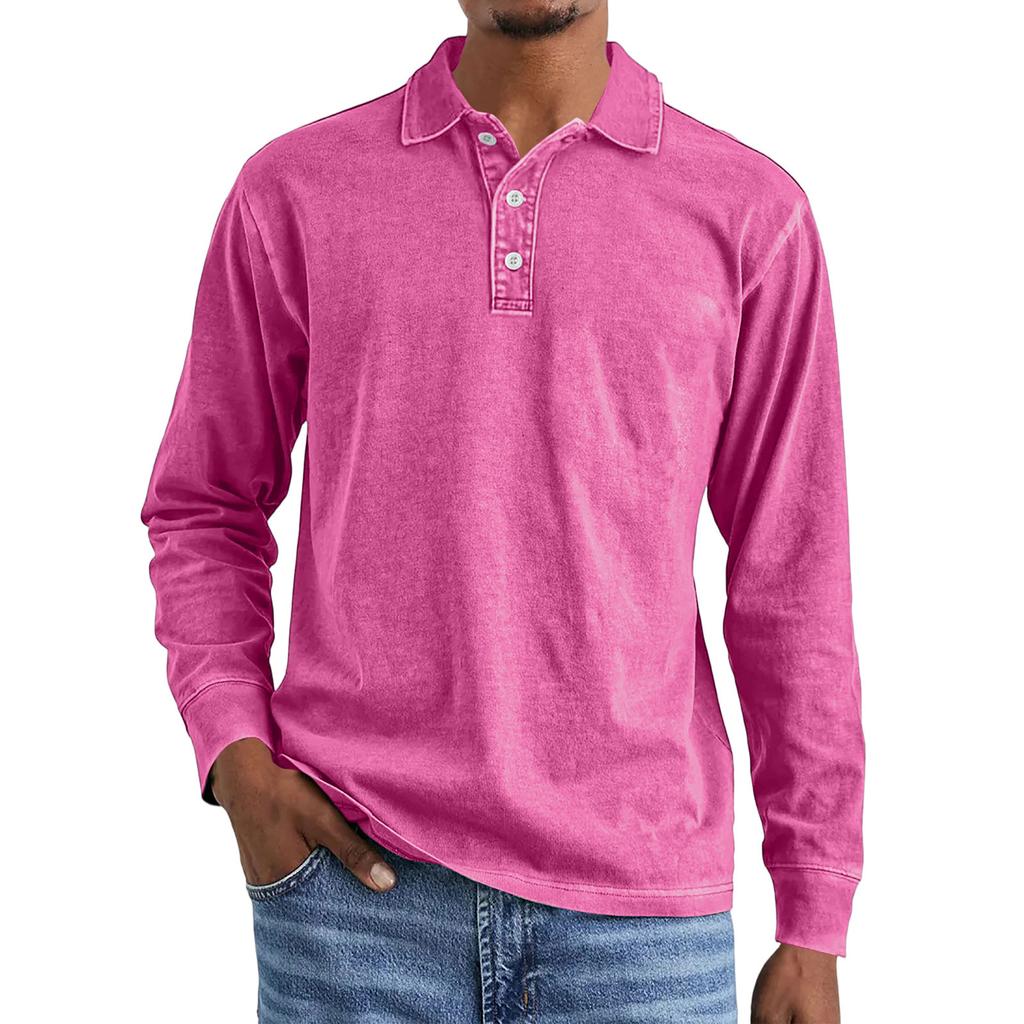 Men'S Knitted Shirt Street Casual And Fashionable Long Sleeved Top