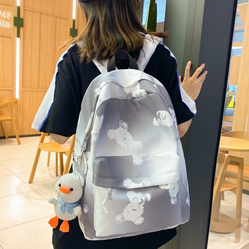 College Style Graffiti Student Schoolbag Junior High School Student Large Capacity Simple Soft Sister Backpack