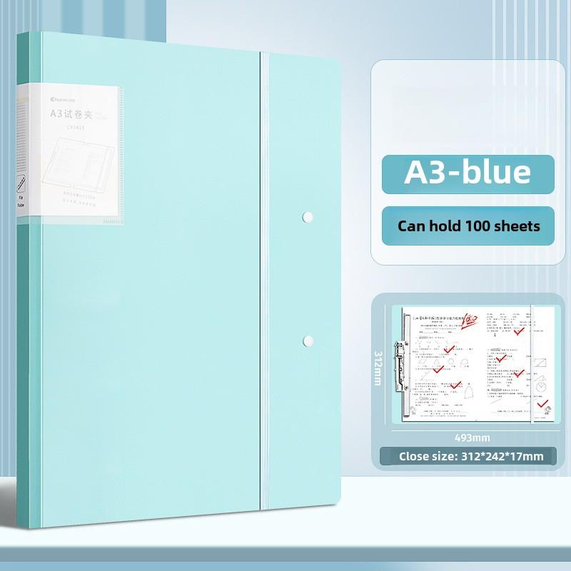 NEW Strap Design A3 File Folder Students Exam Paper Storage Clip Multifunction Clipboard Writing Pad Document File Folders