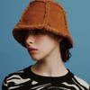 Poesiedame [Life PORTRAIT] Shearling Reversible Bucket Hat In Camel