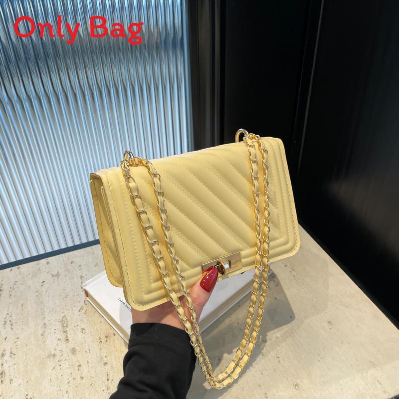 Street Style Small Square Pu Shoulder Bag With Lock Closure For Daily Use