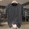 5XL-11XL Plus Size Velvet T-shirt Man Oversize Tops Winter Thick Warm Short Sleeve Tee Fashion Vintage Clothing