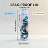 1PC Anchor Watercolor Splash Print 750ml Color Plastic Sports Water Bottle Leakproof Flip Straw Lid Suitable for Sports Office Home Use