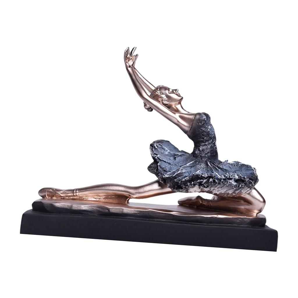 European Style Ballerina Figurine Crafts Souvenir Graceful Art Ballet Dancer Sculpture Ballet Dancer for Shelf Dining Room Desk