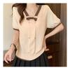 NaVaVa Women LoVely Thin Ribbon V Neck Short sleeVe Knit Nk2139