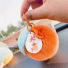 1 Pezzo Portachiavi Peluche Dolci e Soffici Portachiavi per Chiavi Auto Mandarino Ciondolo Portachiavi Pelliccia di Coniglio Rex Pompom Arancione di Lusso Carino