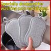Double-sided Dishwashing Sponge Magic Bamboo Fiber Cloth Is Not Easy To Touch Oil Strong Decontamination Kitchen Special Cleaning Artifact