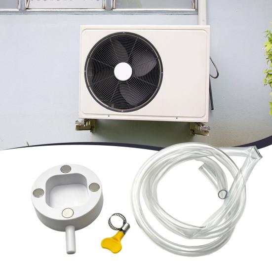 Magnetic Window AC Drain Kit 4/6/12FT Clear PVC Drain Hose with Stainless Steel Clamp No Drilling Flexible Weather-Resistant Condensate Drain Adapter