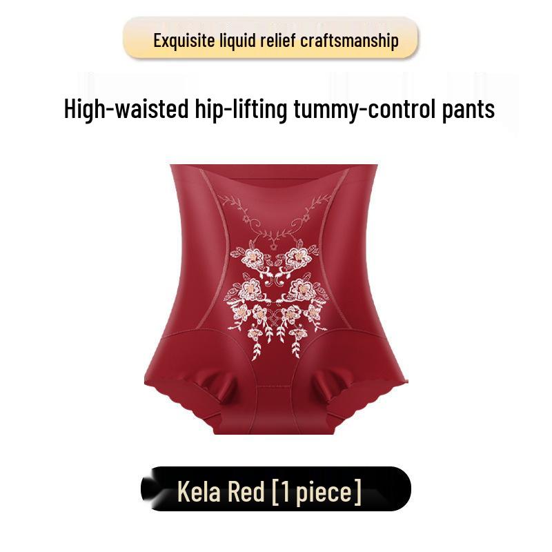 3D Embroidery High-Waisted Tummy Control Seamless Plus Size Shaping Underwear – Women's Skin-Friendly Waist Cincher