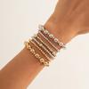 Boho Sweet Imitation Pearl Mixed Round Pearl Bracelet Women's Multi layer Elastic Thread Girls' Jewelry