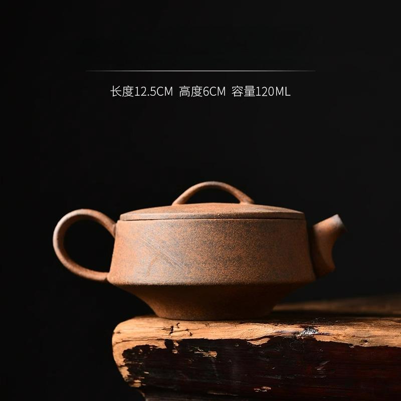 

Raw ore coarse pottery tea pot Hanwa teapot handmade single old rock mud large mouth teapot