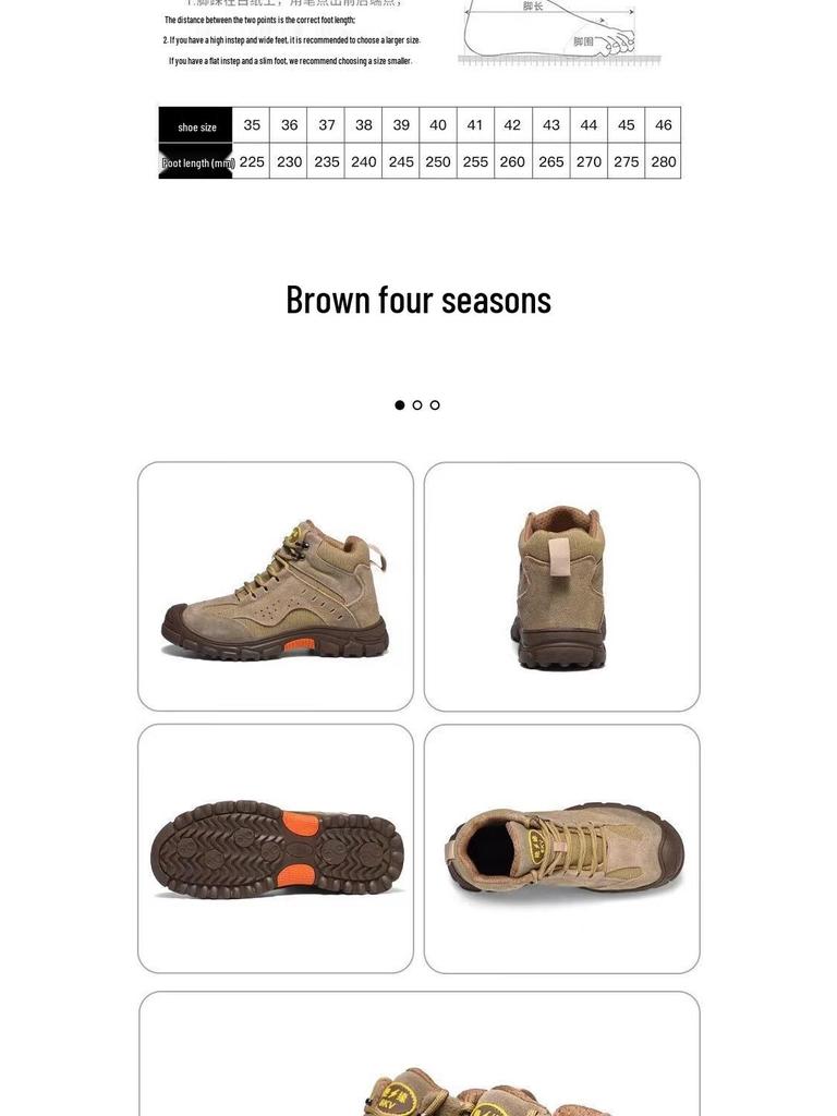 Bofu Niao Men's Mid-Top Safety Shoes