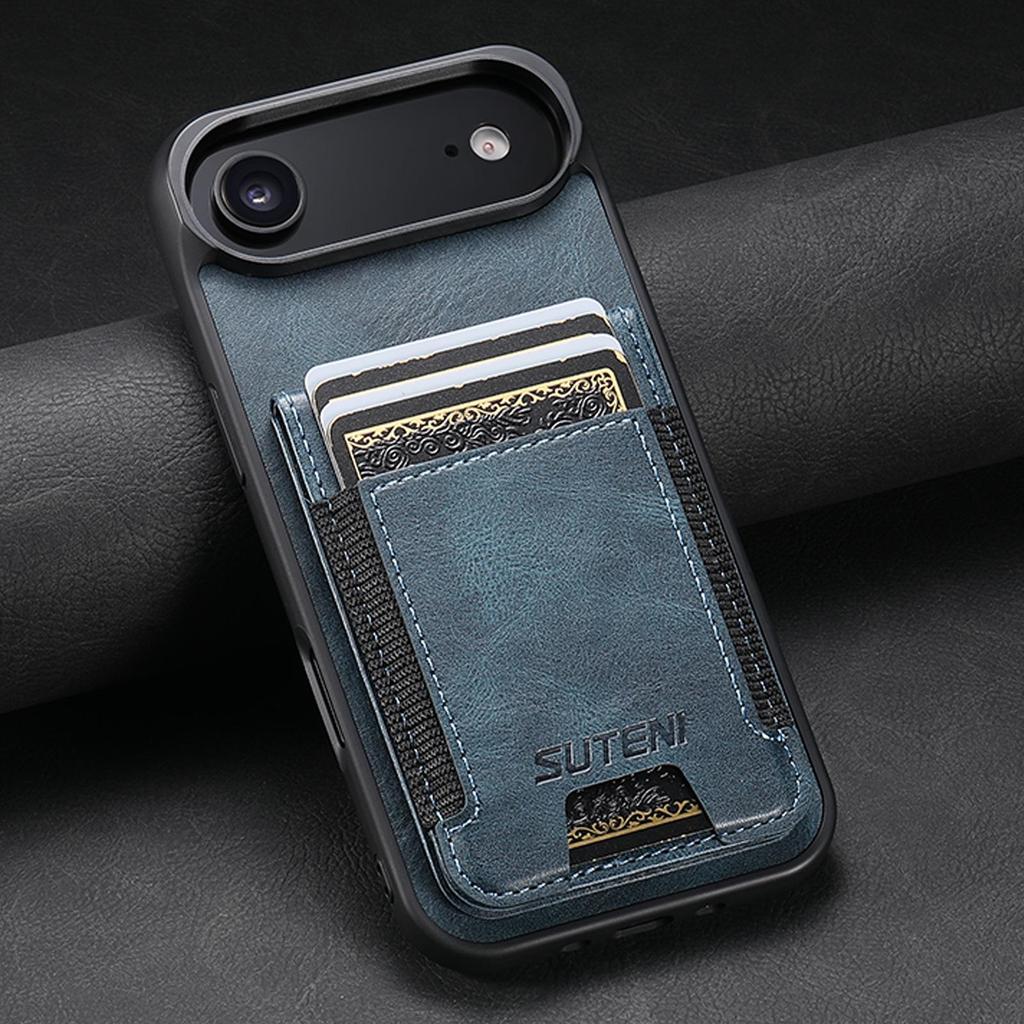 Elastic Band Card Slot Wallet Phone Case for Apple 17ProMax & Samsung S25Ultra - Stand Protective Leather Case