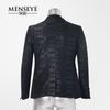 Menseye Casual Wedding Black Embroidered Suit